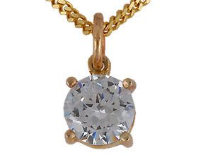 Round Cubic Zirconia Pendant