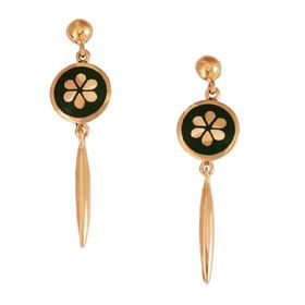 10K Gold Earrings with Design