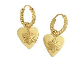 Gold Heart Earrings