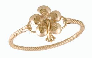 10K Gold Grenadian Hibiscus Bracelet