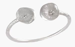 Water Lilly Bracelet in Silver