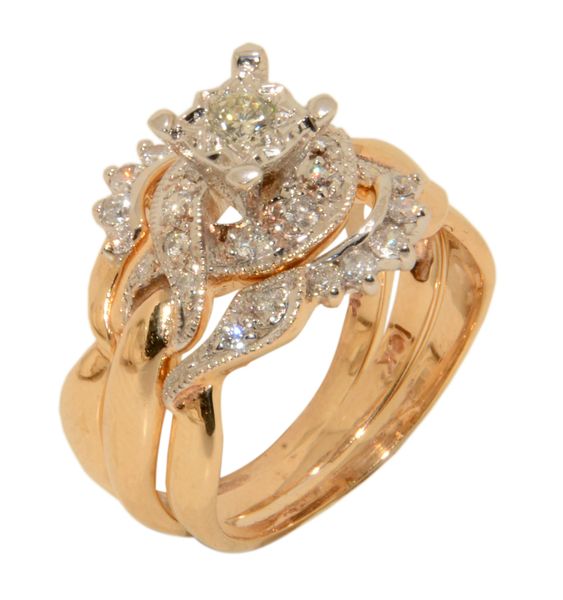 Diamond Yellow Gold Wedding Set