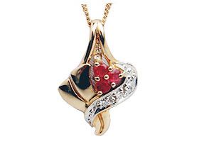 Diamonds & Rubies' Pendant