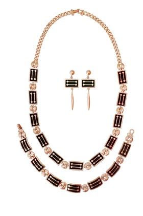 Handband, Earring and Necklace Set in 925 Silver