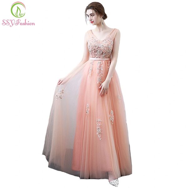 peach dinner gowns
