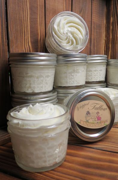 Whipped Tallow in Glass Jar