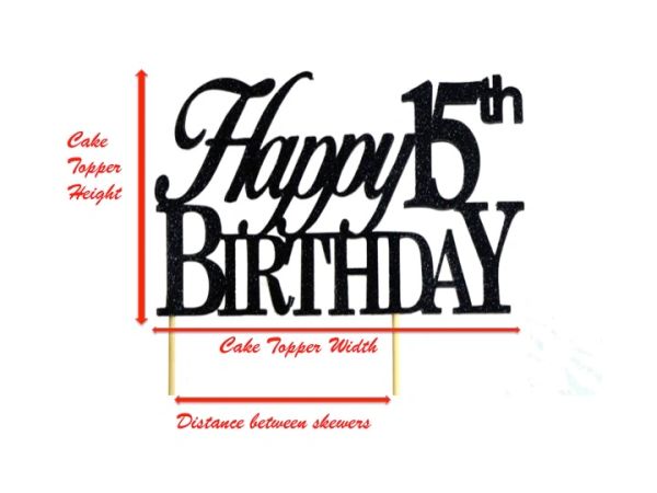 Download Happy 15th Birthday Cake Topper All About Details