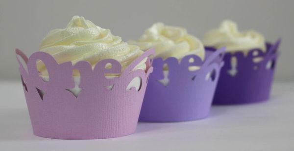 All About Details Purple Ombre Fifty Cupcake Wrappers Kit 32pcs CWRKFIFTPOM 
