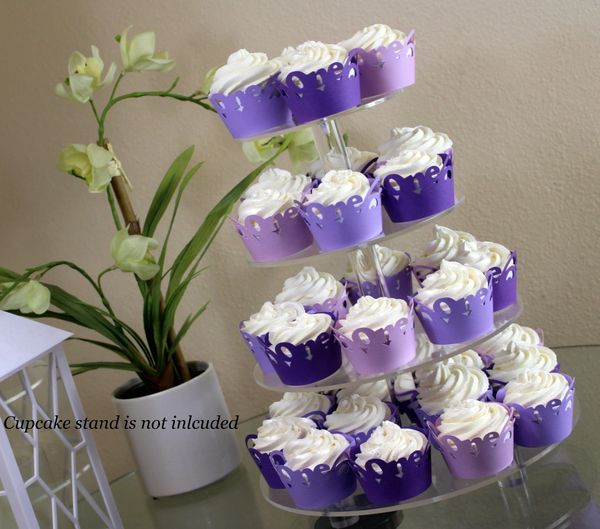 All About Details Purple Ombre Fifty Cupcake Wrappers Kit 32pcs CWRKFIFTPOM 