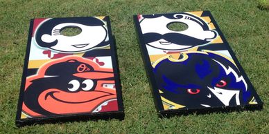 Baltimore Ravens Orioles Cornhole Wraps