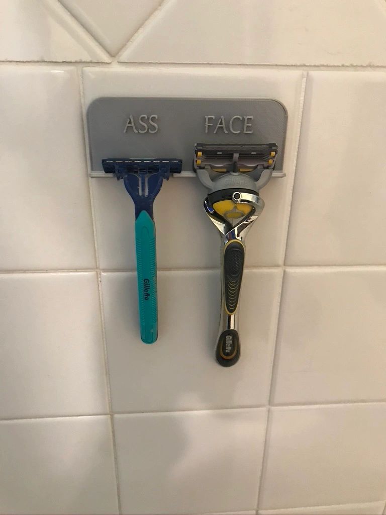 Mirror razor holder “Balls Face” Organizer