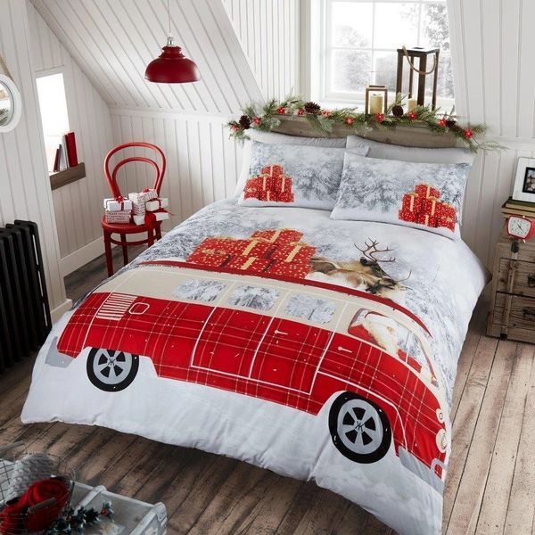 Santa S Campervan Quilt Cover Discount Home Textiles