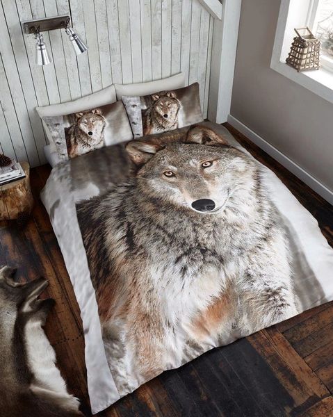 Wolf Cotton Blend Duvet Cover Uk Discount Home Textiles Beds