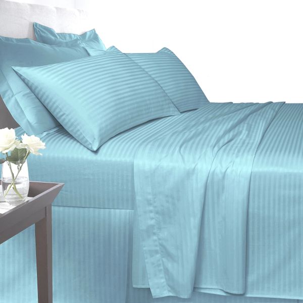 Blue Egyptian Stripe Duvet Cover Discount Home Textiles