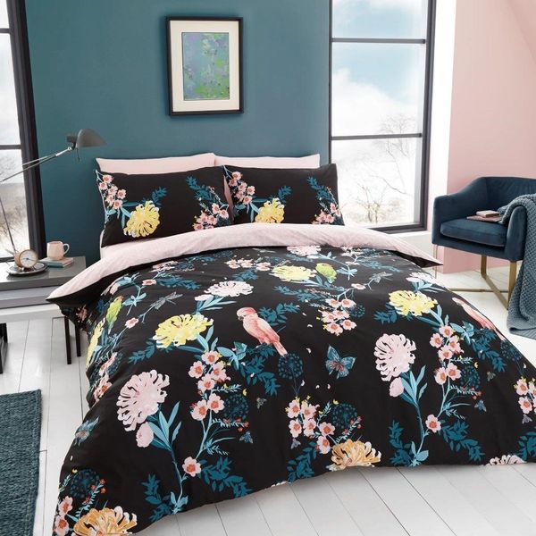 Japanese Floral Cotton Blend Duvet Cover Uk Discount Home