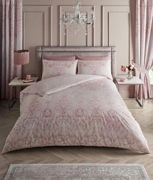 Floral Pink Cotton Blend Duvet Cover Uk Discount Home Textiles