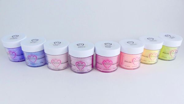 Charisma Transparent Rainbow Glitter 8pc Color Powder Kit