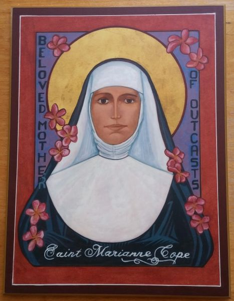 Saint Marianne Icon by Sister Rosaire Kopczenski, OSF Print on Wo ...