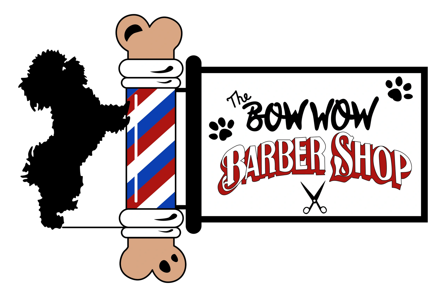 The Bow Wow Berber Shop logo