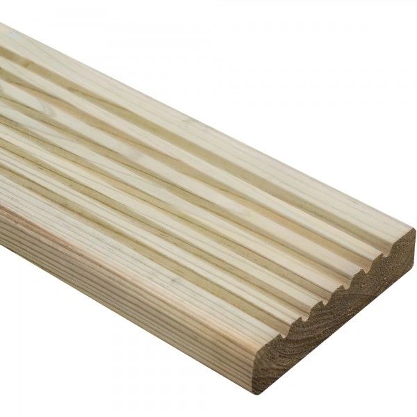 32 x 125mm (Finished size 27 x 120mm) Treated Green Grooved Ridge ...