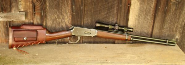 Handmade Leather Rifle Lever Action Cover WRAP for Winchester Ruger Marlin Rossi