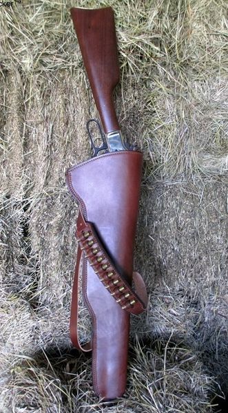 LEATHER WESTERN USA Made Scabbard Fit Henry 336, Rossi 92