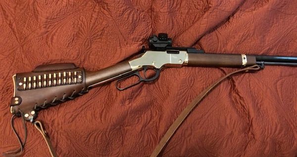 No Drill Harnessed Sling for Lever Action Rifles  Rick Lowe Custom  Leather, Harnessed Rifle Slings, Custom Sheaths