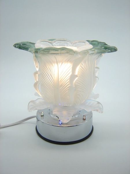 White Frosted Leaf Oil Warmer 35watt