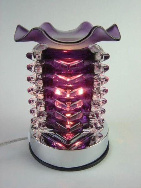 Chic Lighted Dk Purple Tower Oil 35watt Warmer