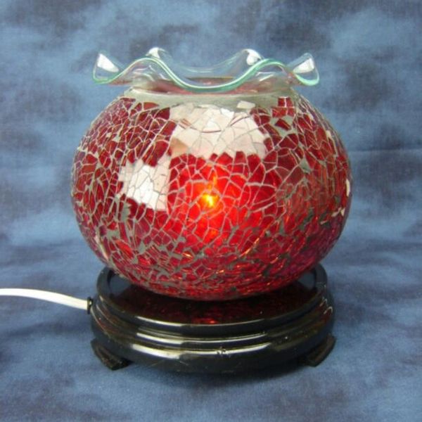 Moasic Red Glass Fragrance Oil Warmer 35watt