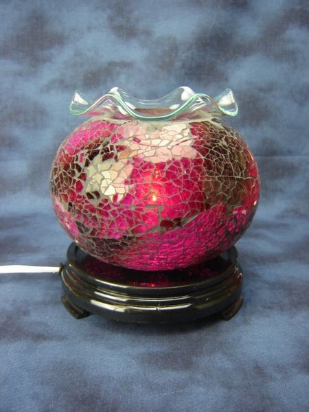 Moasic Hot Pink Glass Fragrance Oil Warmer 35watt