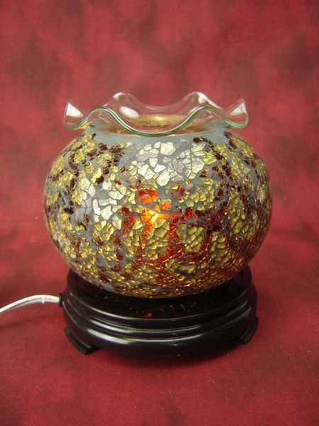 Moasic Yellow Glass Fragrance Oil Warmer 35watt