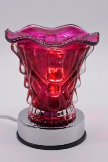 M123 Burgundy Fragrance Oil Warmer-Touch Lamp