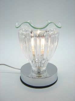 Crystal Clear Bridal Fragrance Oil Warmer Touch Lamp