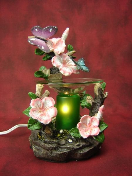 Pink Flowers Fragrance Oil Warmer -Item No P002