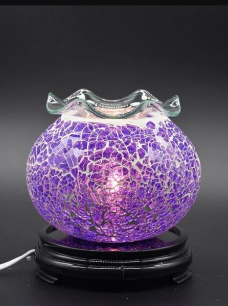 Mosaic Stained Glass Purple Aroma Lamp