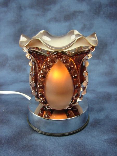 Elegant Frosted Brown Beaded Oil Warmer 35watt