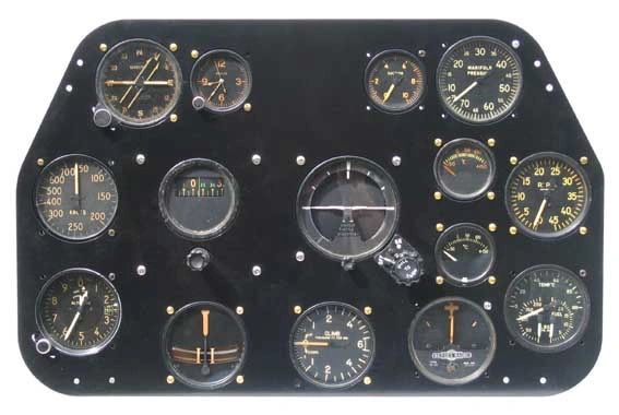 WWII USAAF P-51D Instrument panel. Repro | Spitfire Parts Co