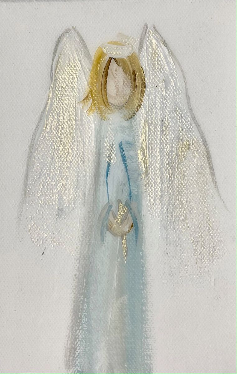 Angel Art-Holding Cross (size) on Canvas?