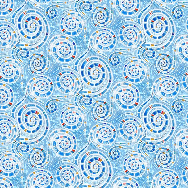 Northcott Freestyle Blue Segmented Swirls | Helios Stitches N Stuff