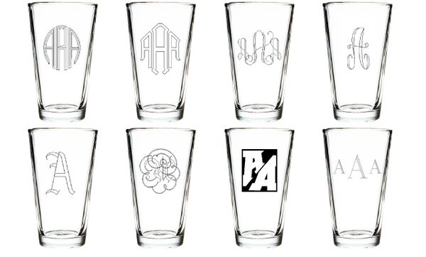 Custom Engraved Beer/Pint Glasses