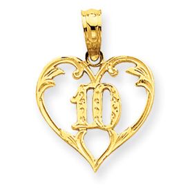 Cut-Out 10 in Heart Pendant (JC-900)