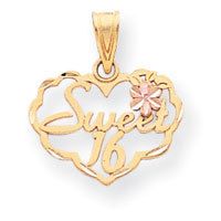 Two Tone Sweet 16 Charm (JC-662)