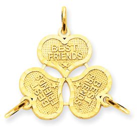 Break Apart Best Friend Clover Charm (JC-669)