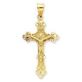 INRI Satin Finish Crucifix Pendant (JC-912)