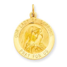 Our Lady of Sorrows Pray For Us Medal Charm (JC-940)