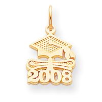 Satin Polished 2008 Graduation Charm (JC-1015)