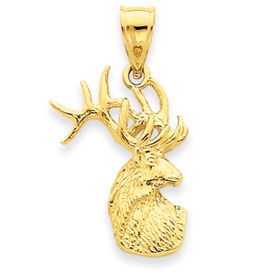 Polished Deer Head Charm (JC-1017)