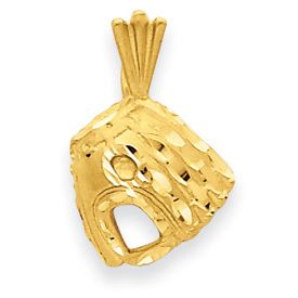 Diamond Cut Baseball Glove Charm (JC-663)