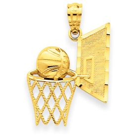 Basketball Basket w/ Backboard Pendant (JC-021)